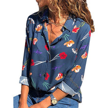 Load image into Gallery viewer, Women Blouses 2019 Fashion Long Sleeve Turn Down Collar Office Shirt Leisure Blouse Shirt Casual Tops Plus Size Blusas Femininas