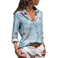 Load image into Gallery viewer, Women Blouses 2019 Fashion Long Sleeve Turn Down Collar Office Shirt Leisure Blouse Shirt Casual Tops Plus Size Blusas Femininas