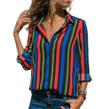 Load image into Gallery viewer, Women Blouses 2019 Fashion Long Sleeve Turn Down Collar Office Shirt Leisure Blouse Shirt Casual Tops Plus Size Blusas Femininas