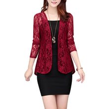 Load image into Gallery viewer, Women Summer Kimono Cardigan Sunproof Blouse Boho Style Beach Lace Chiffon Sunscreen Outwear Casual Long Sleeve Shirt Cardigan