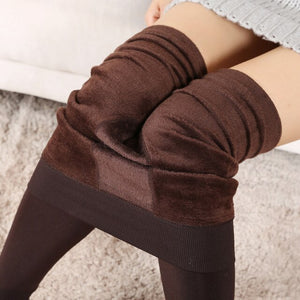 High Waist Large Size Women Leggings Inside Thicken Fur Warm Leggings Womens Winter Fleece Legging Pants Female Velvet Leggins