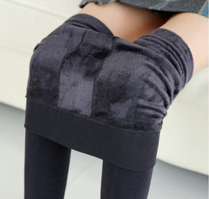 High Waist Large Size Women Leggings Inside Thicken Fur Warm Leggings Womens Winter Fleece Legging Pants Female Velvet Leggins