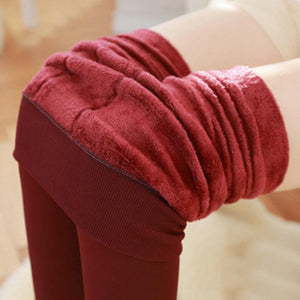 High Waist Large Size Women Leggings Inside Thicken Fur Warm Leggings Womens Winter Fleece Legging Pants Female Velvet Leggins