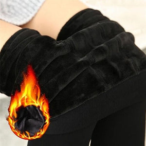 High Waist Large Size Women Leggings Inside Thicken Fur Warm Leggings Womens Winter Fleece Legging Pants Female Velvet Leggins