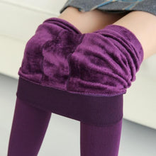 Load image into Gallery viewer, High Waist Large Size Women Leggings Inside Thicken Fur Warm Leggings Womens Winter Fleece Legging Pants Female Velvet Leggins