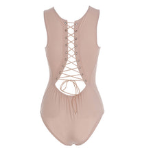 Load image into Gallery viewer, Sleeveless Backless Tie Back Snap Buttons Lace Up Women&#39;s Bodysuits Summer Spring Cotton Playsuits Jumpsuits Bodice Rompers New